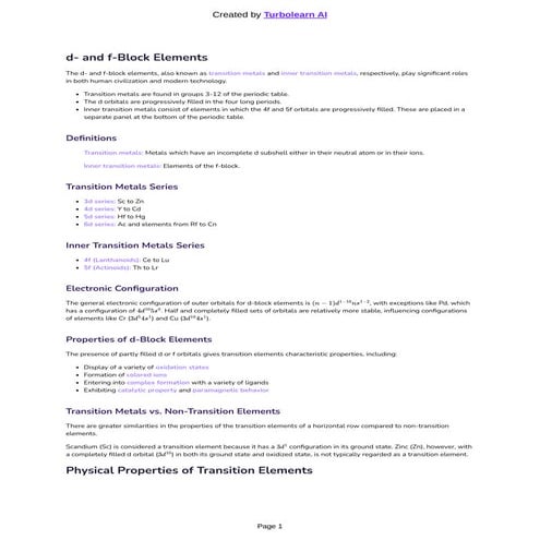 D and f block elements wakata do it yourself