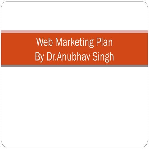 Web Marketing Plan