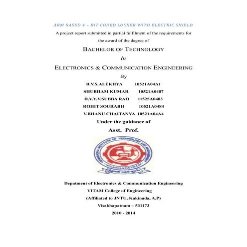 ARM BASED 4bit coded locker