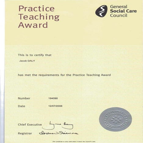 GSCC Practice Teaching Award