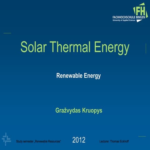 solar thermal energy