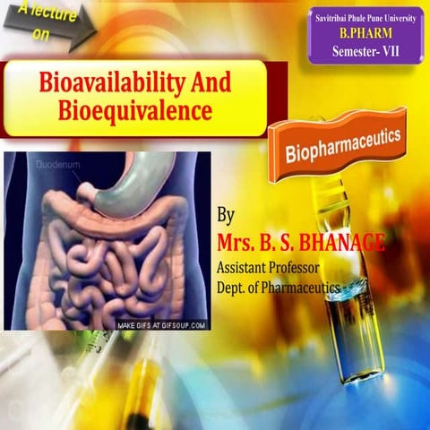 Bioavailability And Bioequivalence