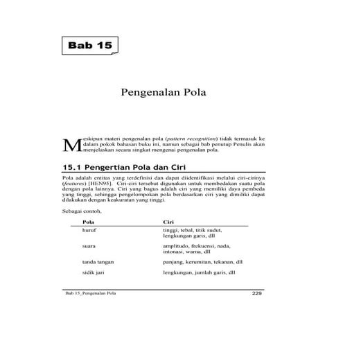 Bab 15 pengenalan pola