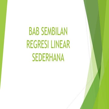 Bab. 9 regresi linear sederhana.1