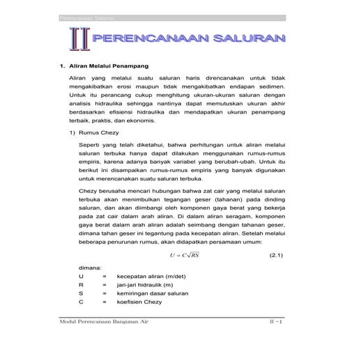 Bab ii-perencanaan-saluran