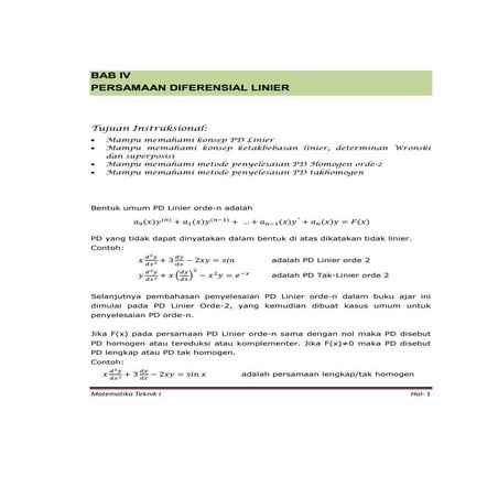 Bab iv-persamaan-diferensial-linier
