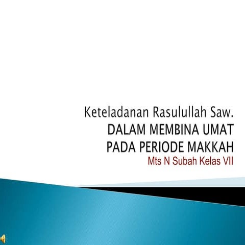 PPT Kelas VII Keteladanan-Rasulullah-Periode-Mekah