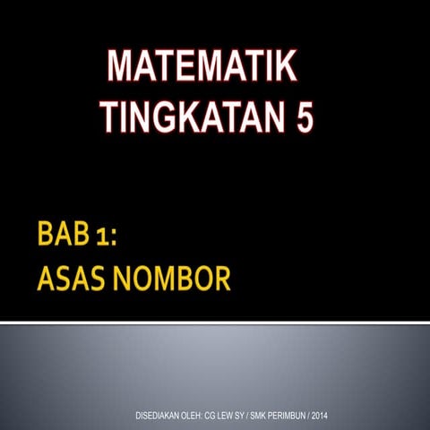 Bab 1 ASAS NOMBOR