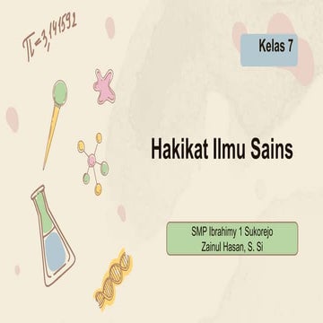 Bab 1.1 IPA Kelas 7 (Hakikat Sains) Kurikulum Merdeka SMP Ibrahimy 1 Sukorejo...