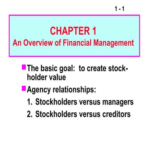 Bab 1    an overview of financial management