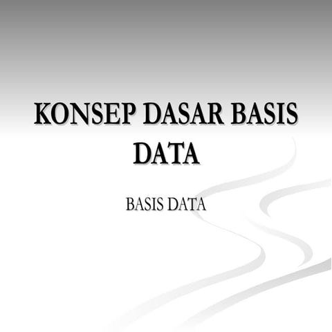 Konsep dasar basis data pada bahasa pemrograman