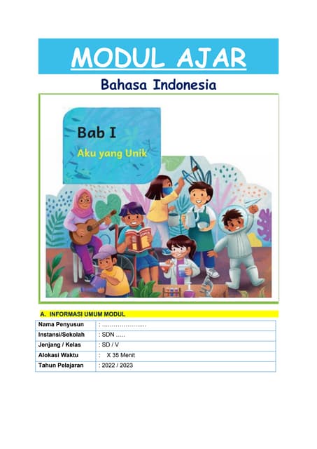 MODUL AJAR BAHASA INDONESIA KELAS 3 KURIKULUM MERDEKA.pdf