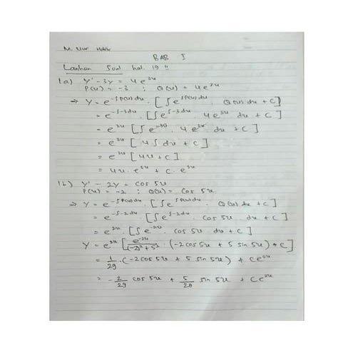 Bab 1  persamaan diferensial