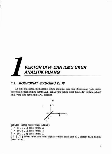 Bab1 Vektor Di R3 Dan Ilmu Ukur Analitik Ruang