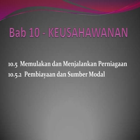 Bab 10   keusahawanan