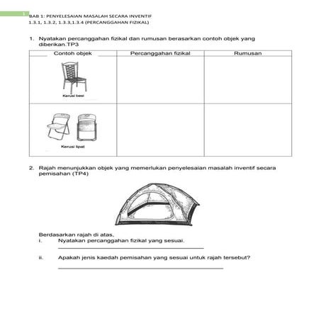 LATIHAN PERCANGGAHAN FIZIKAL