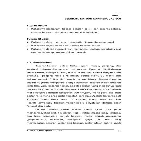 Besaran Satuan & Pengukuran