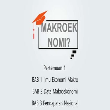 Modul makroekonomi mankiw Ilmu makroekonomi Bab 1 | PDF