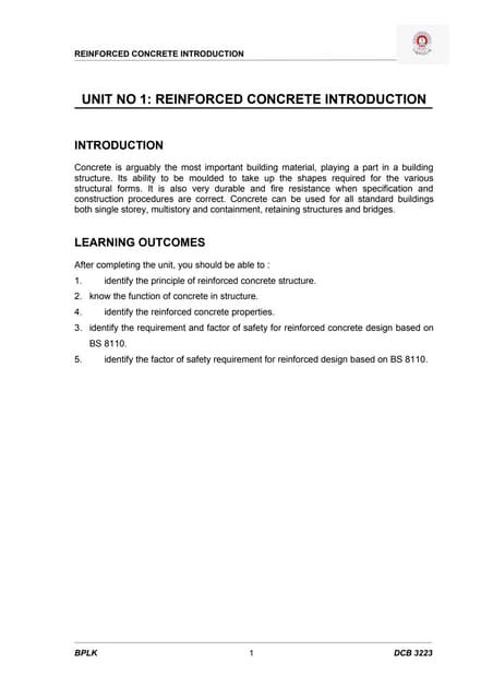 Structure Reinforced Concrete