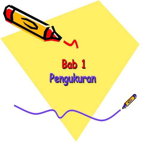 BAB I PENGUKURAN Materi dan bahan ajar mata pelajaran Fisika Kelas X SMA atau...