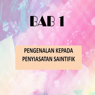 Bab 1 sains kssm 2017