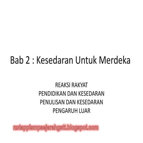 Kesedaran untuk merdeka