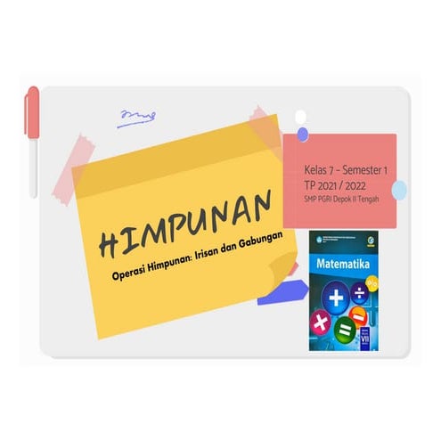 HIMPUNAN (Operasi Himpunan Irisan & Gabungan) - P6