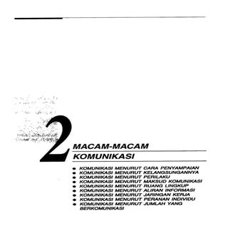 Macam - Macam Komunikasi