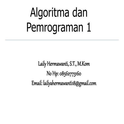 Algoritma Pemrograman 