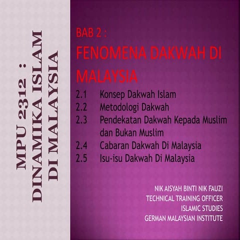 Bab 2 Fenomena Dakwah di Malaysia