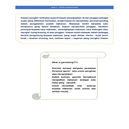 BBK47103 Bab 2 food garnishing