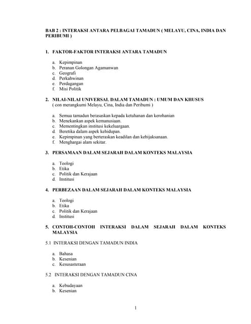 Interkasi Antara Tamadun