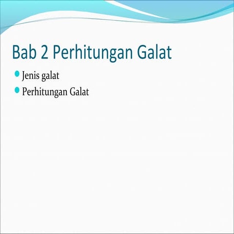 Bab 2  perhitungan galat