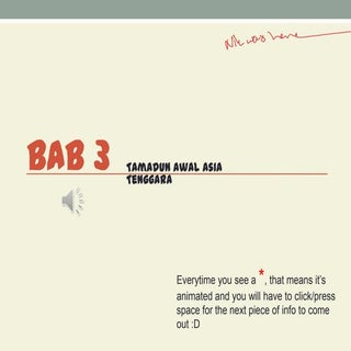 Bab 3 : Tamadun Awal Asia Tenggara