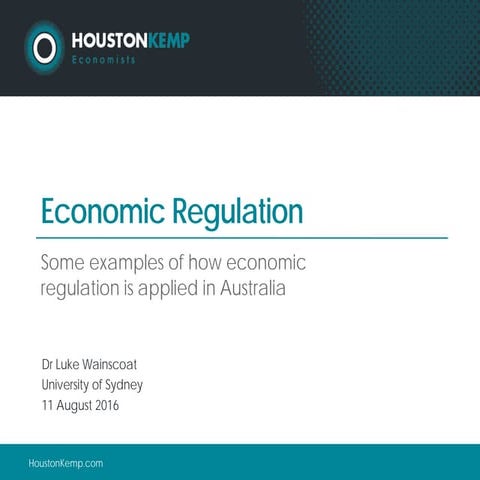 The Economics of Regulation