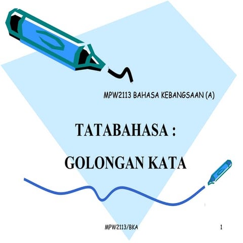 Bab 3 Golongan kata