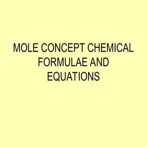 The mole concept | PPTX