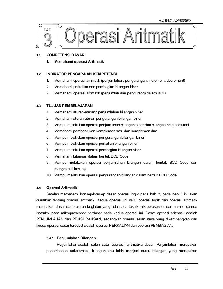 Operasi Aritmatika