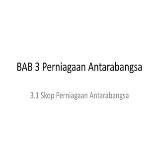 Bab 3 perniagaan antarabangsa