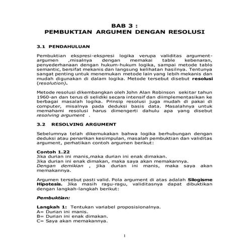 Bab 3 resolusi logika ta 2019
