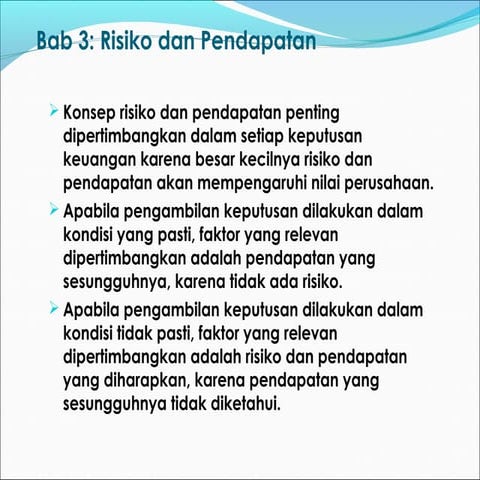 Bab 3 risk and return