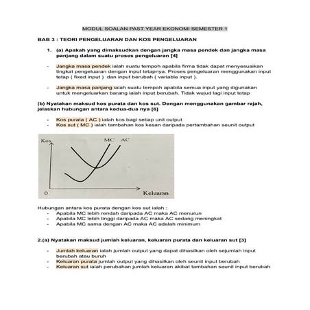 TEORI PENGELUARAN DAN KOS PENGELUARAN ( sem 1 )