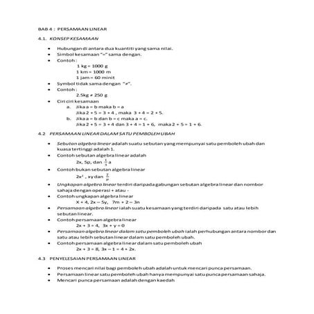 matematik Tingkatan 2 Bab 4