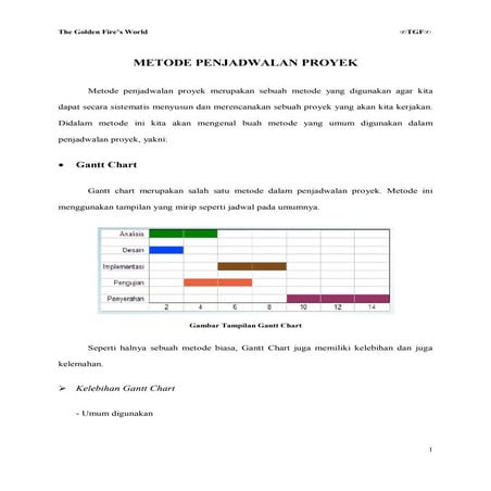 Bab 4 metode penjadwalan proyek