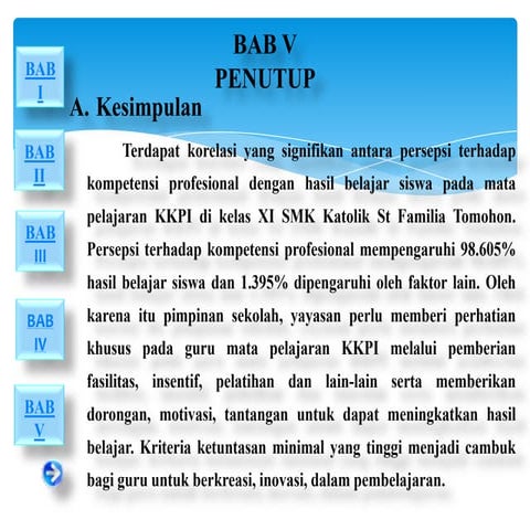 preserntasi skripsi BAB V