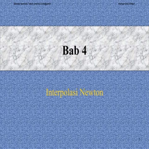 Bab 5 interpolasi newton lanjutan