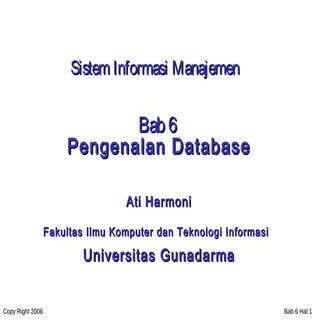 Bab 6   pengenalan database
