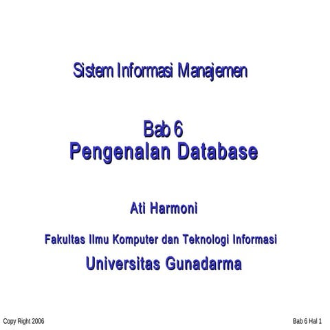 6 tahap perancangan database | PDF