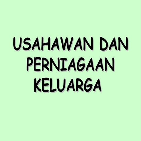 Bab 6   perniagaan keluarga
