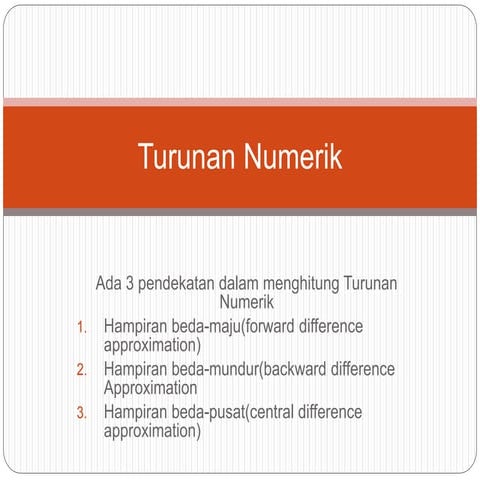 Bab 6 turunan numerik